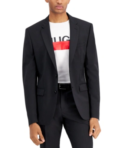 Hugo By  Boss Men's Modern-fit Solid Wool-blend Suit Jacket In Black