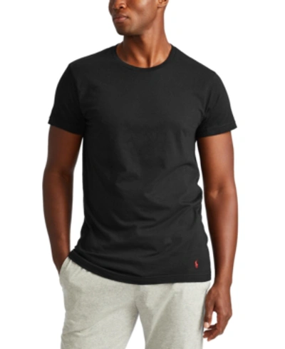 Polo Ralph Lauren Men's 3-pack Big And Tall Crewneck Undershirts In Black Tall
