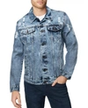 X-ray Distressed Denim Jacket - Slim Fit In Acid Stone
