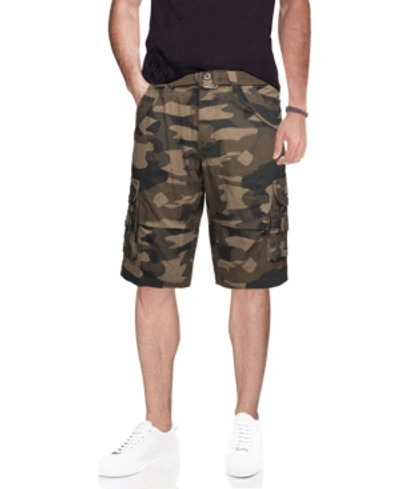 X-ray Belted Double Pocket Bermuda Cargo Shorts In Desert Camo