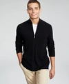 Club Room Men's Cashmere Quarter-zip Sweater, Created For Macy's In Deep Black
