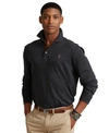 Polo Ralph Lauren Black Cotton Polo Shirt In Black Marl Heather