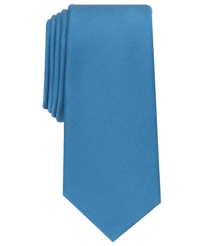Alfani Men's Slim Textured Tie, Created For Macy's In Teal
