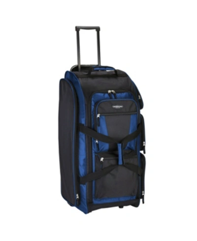 Travelers Club 30" Adventure Upright Rolling Duffel Bag In Rivera Blue