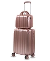 American Green Travel Melrose S Carry-on Vanity Luggage, Set Of 2 In Rose Gold-tone