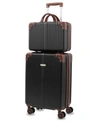 Puiche Tresor Carry-on Vanity Trunk Luggage, Set Of 2 In Black