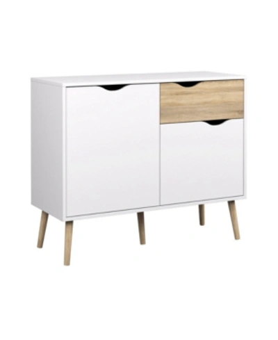 Tvilum Diana 2 Doors And 1 Drawer Sideboard In White Oak