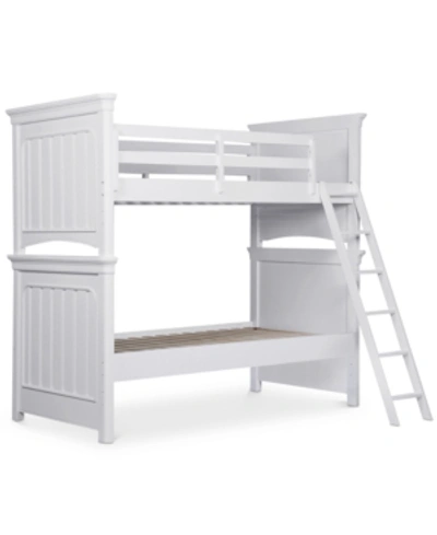 Furniture Summertime Kids Twin Over Twin Bunk Bed In White