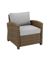 Crosley Bradenton Outdoor Wicker Armchair In Gray
