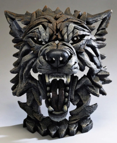 Enesco Edge Wolf Bust In Multi