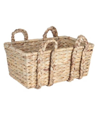 Household Essentials Rectangular Basket Wicker Basket In Natural