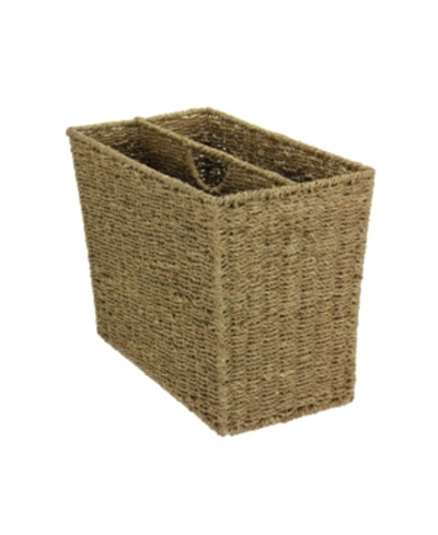 Household Essentials Wicker Magazine Rack In Natural