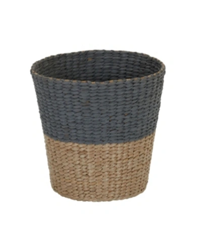 Household Essentials Cattail And Paper Waste Basket In Cream And Gray