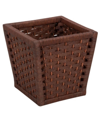 Household Essentials Paper Rope Stained Waste Basket In Brown