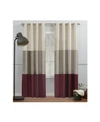 Exclusive Home Curtains Chateau Striped Grommet Top Curtain Panel Pair, 54" X 84" In Red