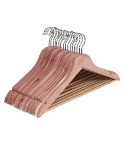 Household Essentials Slim Profile Cedar Hangers, Set Of 16 In Brown