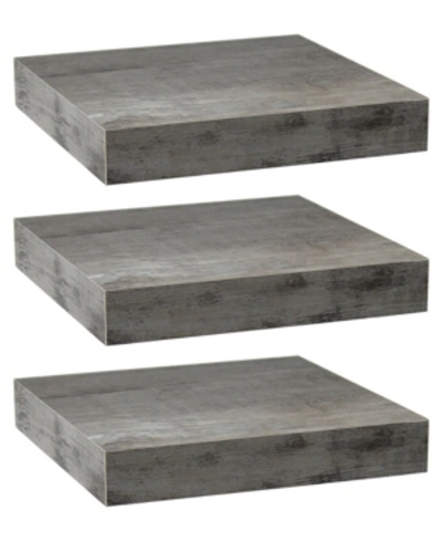 Sorbus Floating Shelves, Set Of 3 In Gray