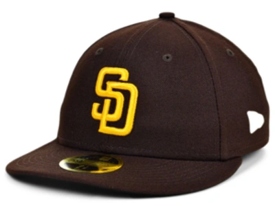 NEW ERA MEN'S BROWN SAN DIEGO PADRES AUTHENTIC COLLECTION ON-FIELD LOW PROFILE 59FIFTY FITTED HAT