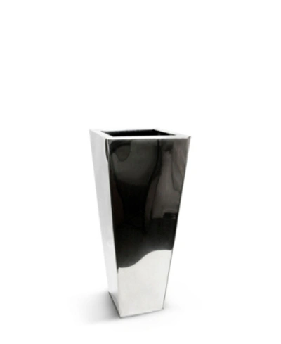 Le Present Chroma Classik Tapered Stainless Steel Vase 28" In Silver