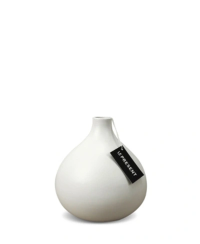 Le Present Dame Ceramic Vase 5.9" In White