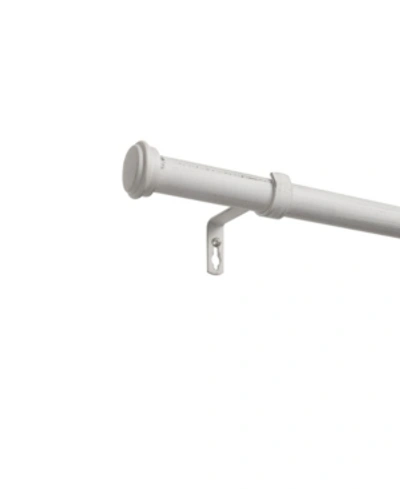 Exclusive Home Topper 1" Curtain Rod And Coordinating Finial Set, Adjustable 36"-72" In White