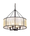 Home Accessories Sarina 25" 4-light Indoor Pendant Lamp With Light Kit In Coffee Bean