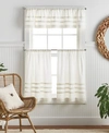 MARTHA STEWART COLLECTION WATER'S EDGE BACKTAB TUFTED VALANCE & TIERS SET, CREATED FOR MACY'S