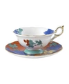 Wedgwood Wonderlust Golden Parrot Bone China Teacup And Saucer In Multi