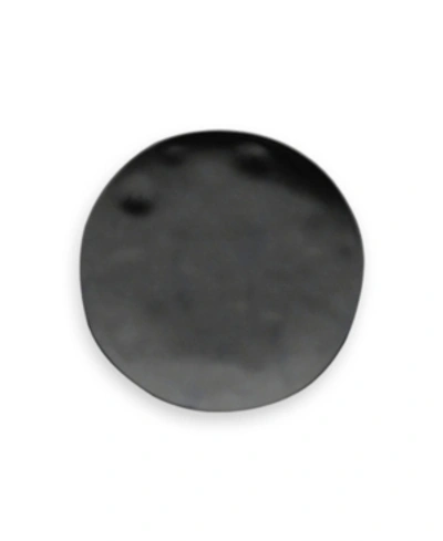 Tarhong Planta Matte Black Melamine Salad Plates, Set Of 6