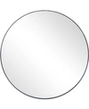 Camden Isle Round Metal Frame Mirror In Transparent