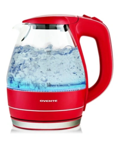 Ovente Portable Electric Kettle, 1.5 L In Red