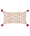 Rizzy Home Geometric Polyester Filled Decorative Pillow, 14" X 26" In Magenta
