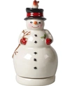 Villeroy & Boch Nostalgic Memory Turning Snowman Musical Figurine In Multi