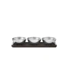 Georg Jensen Bernadotte Bowl And Tray Set, 4 Pieces In Oak