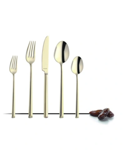 Amefa Metropole 5 Piece Flatware Set In Silver-tone