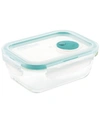 LOCK N LOCK PURELY BETTER VENTED GLASS FOOD STORAGE CONTAINER