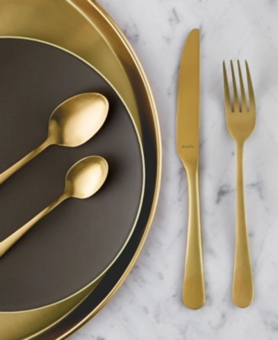 Amefa Austin 40 Piece Flatware Set In Gold-tone