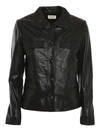 Zadig & Voltaire Liam Leather Button-up Jacket In Black