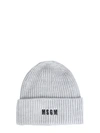 MSGM MSGM LOGO EMBROIDERED KNITTED BEANIE