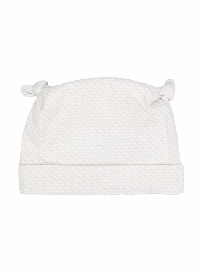 Emporio Armani Babies' Knotted-edge Beanie In Neutrals