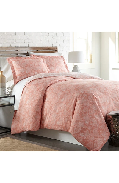 Southshore Fine Linens Pure Mircofiber Duvet Set In Coral