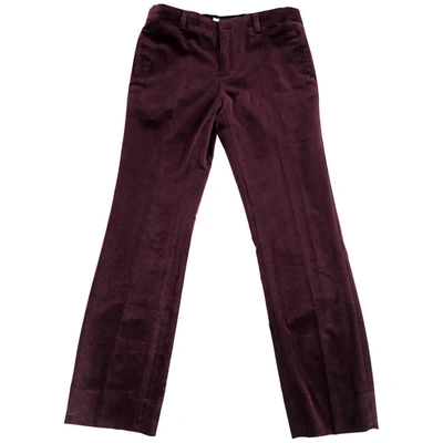 Burberry Boys Black Currant Velvet Tuxedo Trousers In Blackcurrant