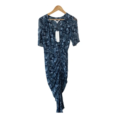 Pre-owned Veronica Beard Silk Maxi Dress In Blue