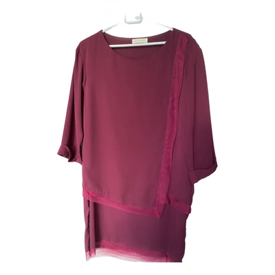 Pre-owned Gat Rimon Mid-length Dress In Burgundy