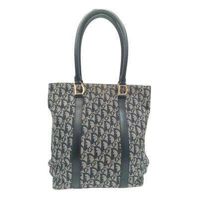 Pre-owned Dior Cloth Tote In Blue
