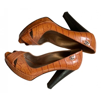 Pre-owned Just Cavalli Leather Heels In Brown