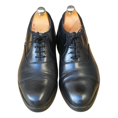 Pre-owned Alden Shoe Company Leather Lace Ups In Black