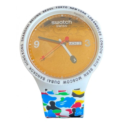 Pre-owned Swatch Watch In White