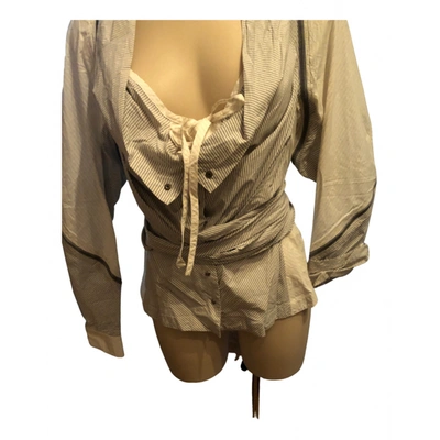 Pre-owned Donna Karan Blouse In Grey