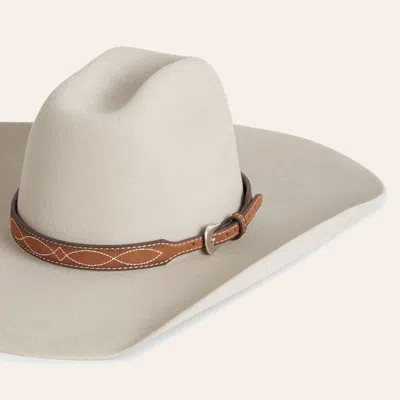 3d Belt Co Brown Roughout Boot Stitch Hatband